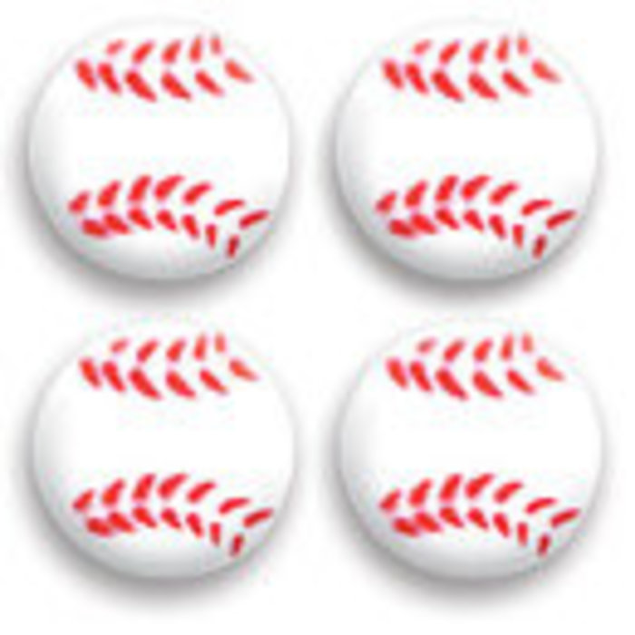 Baseball Edible Cupcake Toppers