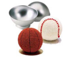 Sports Ball Cake Pan used to make Baseball Cakes or Basketball Cakes