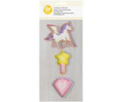Unicorn, Wand and Diamond Cookie Cutter Set
