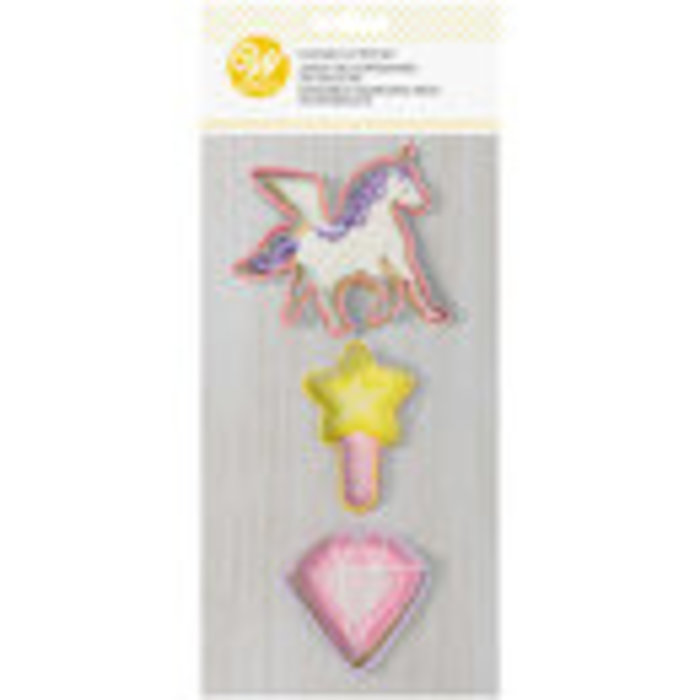 Unicorn, Wand and Diamond Cookie Cutter Set