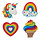 Rainbow, Unicorn, Heart and Ice Cream Edible Cupcake Decorations