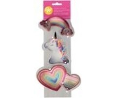 Rainbow, Unicorn and Heart Cookie Cutter Set