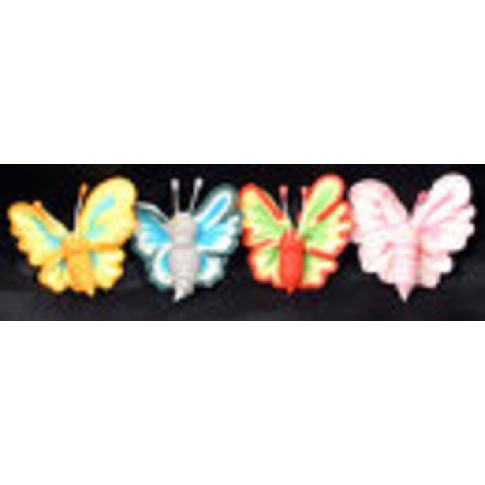 Butterfly Cupcake Toppers Multicolored made of Royal Icing