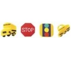 School Bus, Stop Sign and Stop Light Cupcake Rings