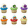 Inside Out Movie Cupcake Rings