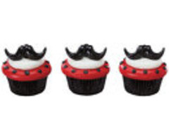 Mustache Cupcake Rings