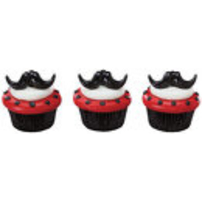Mustache Cupcake Rings
