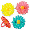 Gerber Daisy Shaped Cupcake Topper Rings