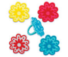 Flower Shaped Cupcake Topper Rings