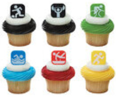 Sports Icon Cupcake Rings