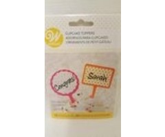 Create Your Own Sticker Cupcake Picks