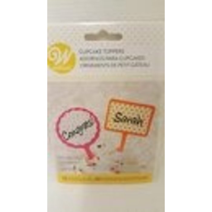 Create Your Own Sticker Cupcake Picks