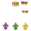 Mardi Gras Edible Cupcake Toppers