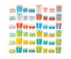 Present Shaped Edible Cupcake Toppers by Lucks
