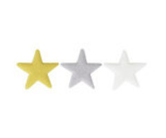 Shimmer Stars Gold, Silver and White Edible Cupcake Toppers