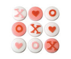 XOXO and Heart Themed Edible Cupcake Toppers