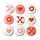 XOXO and Heart Themed Edible Cupcake Toppers