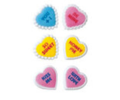 Heartbeats Heart Shaped Edible Cupcake Toppers