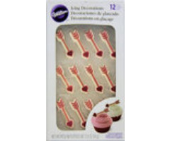 Heart with Arrows Edible Cupcake Toppers