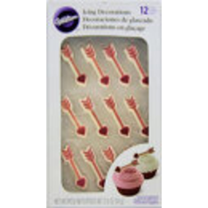 Heart with Arrows Edible Cupcake Toppers