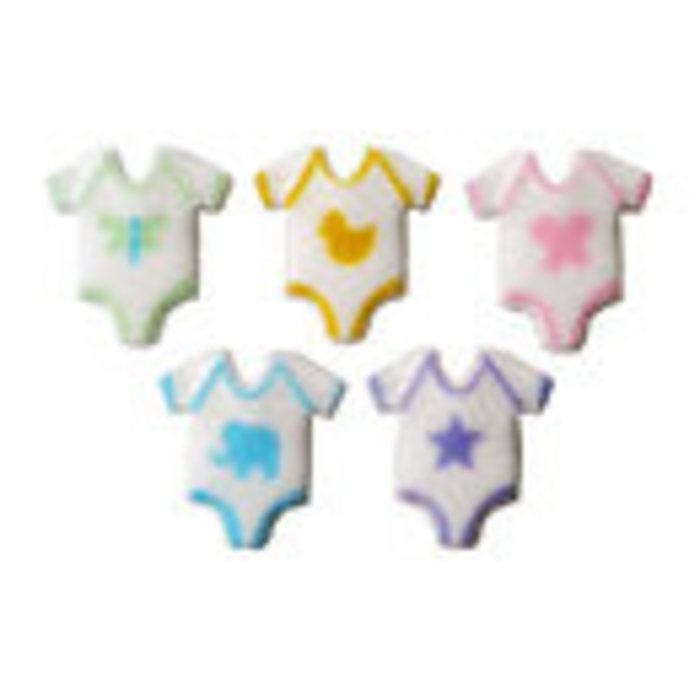 Baby Onepiece Sugar Cupcake Toppers