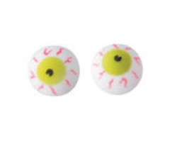 Scary Eyeball Sugar Halloween Cupcake Toppers