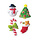 Merry Miniatures Sugar Christmas Cupcake toppers