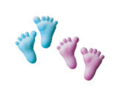 Baby Feet Shaped Cupcake Toppers made out of sugar