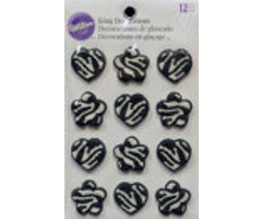 Zebra Flower and Heart Icing Decorations by Wilton