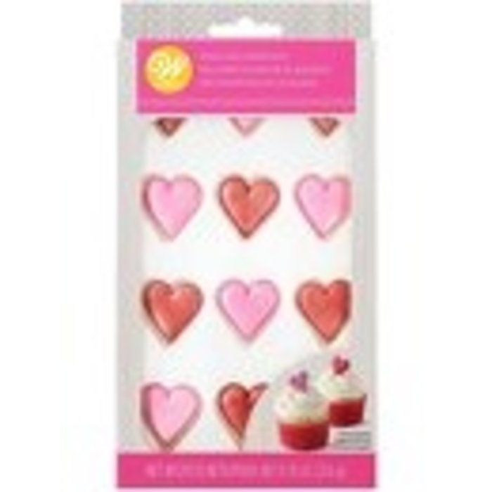Sparkling Hearts Icing Decorations