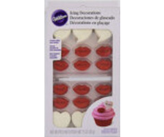 Lips and Thought Bubble Icing Decorations with Edible Marker