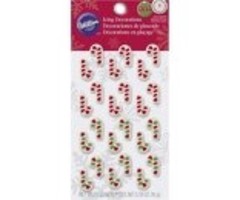 Candy Cane Icing Decorations 24 Count