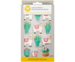 Cactus and Llama Icing Decorations