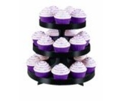 Black 3 Tier Cupcake Stand
