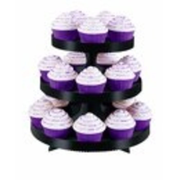 Black 3 Tier Cupcake Stand