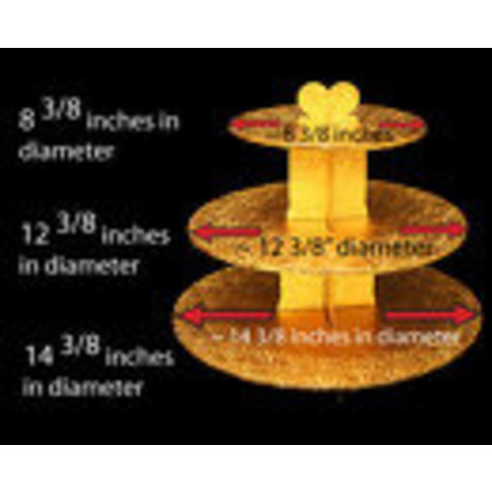 Gold Colored Cupcake Stand that holds 24 cupcakes
