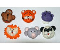 Safari Animals themed cupcake topper set Standard size