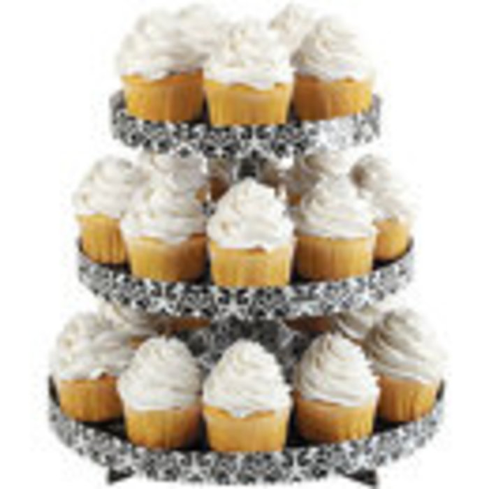 Damask 3 Tier Cupcake Stand