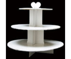 White cupcake stand that holds 24 cupcakes