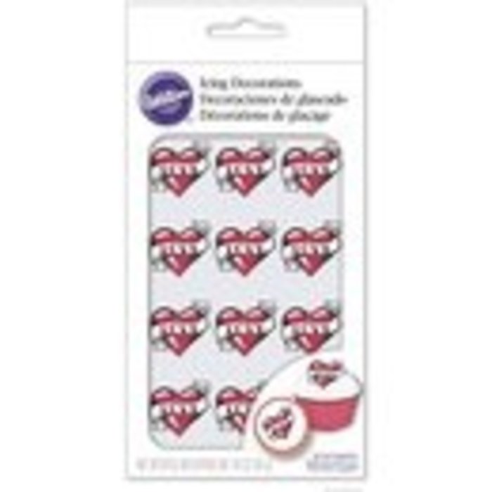 Tattoo Heart Icing Decorations 710-6001