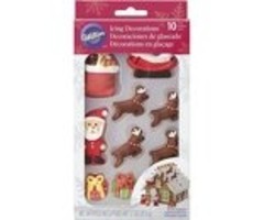 Santa Scene Icing Decorations