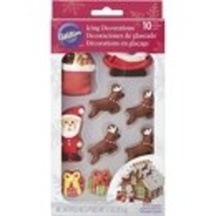 Santa Scene Icing Decorations