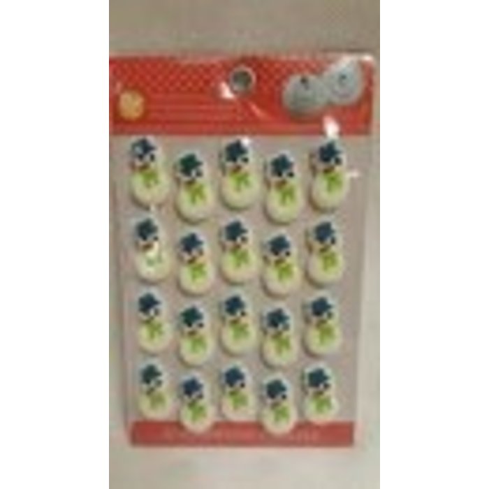 Mini Snowman Icing Decorations