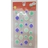 Mini Snowflake Icing Decorations Teal and Purple