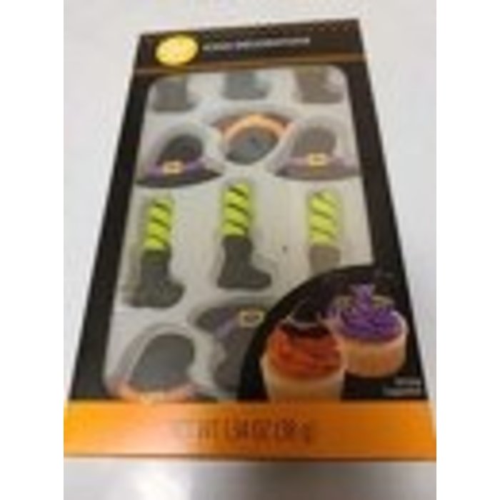 Witch Hat and Feet Icing Decorations