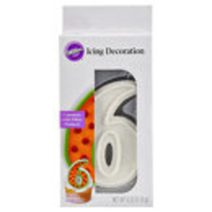 Number 6 Icing Decoration