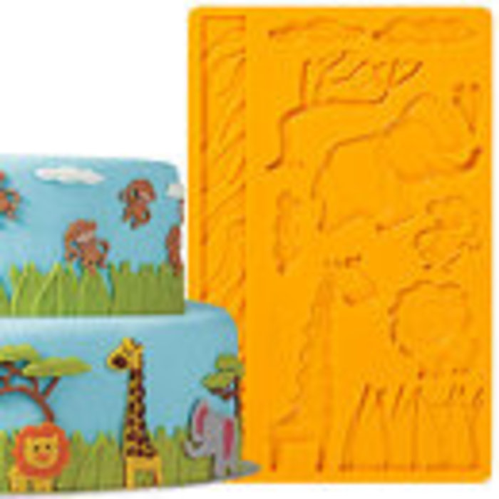 Jungle Animals Fondant and Gum Paste Mold