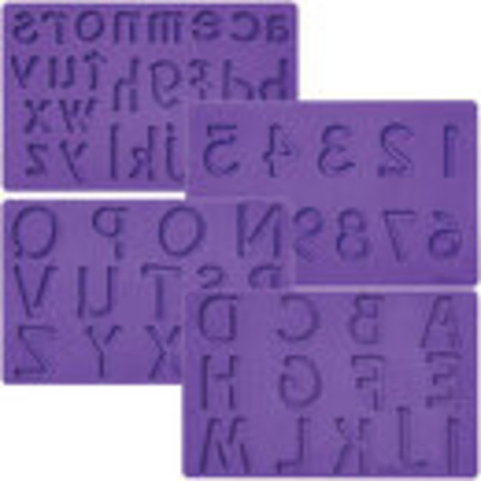 Fondant and Gum Paste Letters and Numbers Mold Set by Wilton