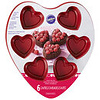 Mini Heart Cake Pan Red 6 cavity