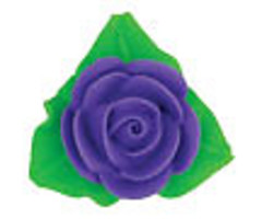 Purple Roses with Leaves 6